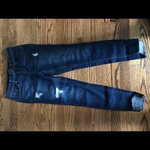 1822 Demin distressed skinny ankle jean